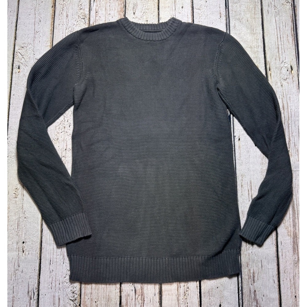 Pact Sweater Mens M Gray Knit‎ Organic Cotton Crewneck Pullover